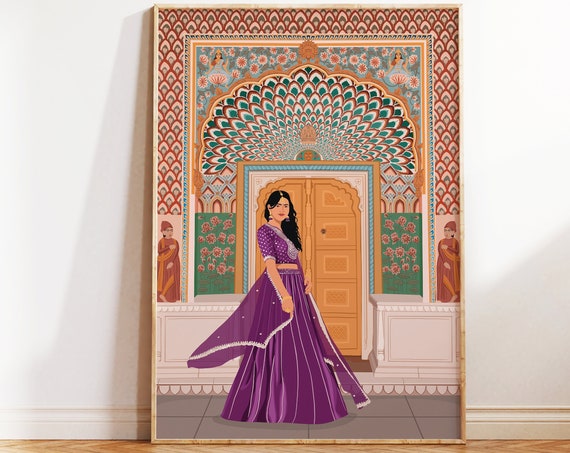 Rose Gate Door In City Palace Of Jaipur Indian Art Desi Art South Asian Art Indian Woman Wall Art Rajasthan Art Brown Girl Tamil Art
