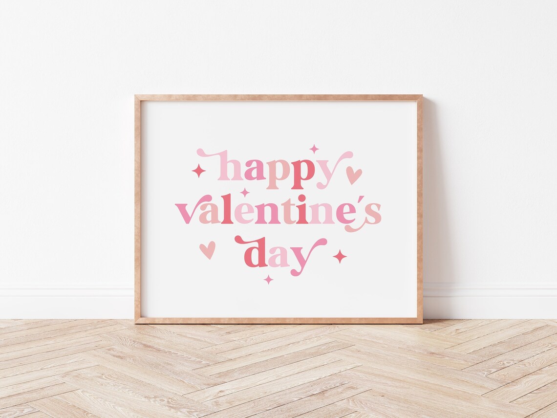 Happy Valentines Day Sign, Classroom Wall Art Print - Image 4