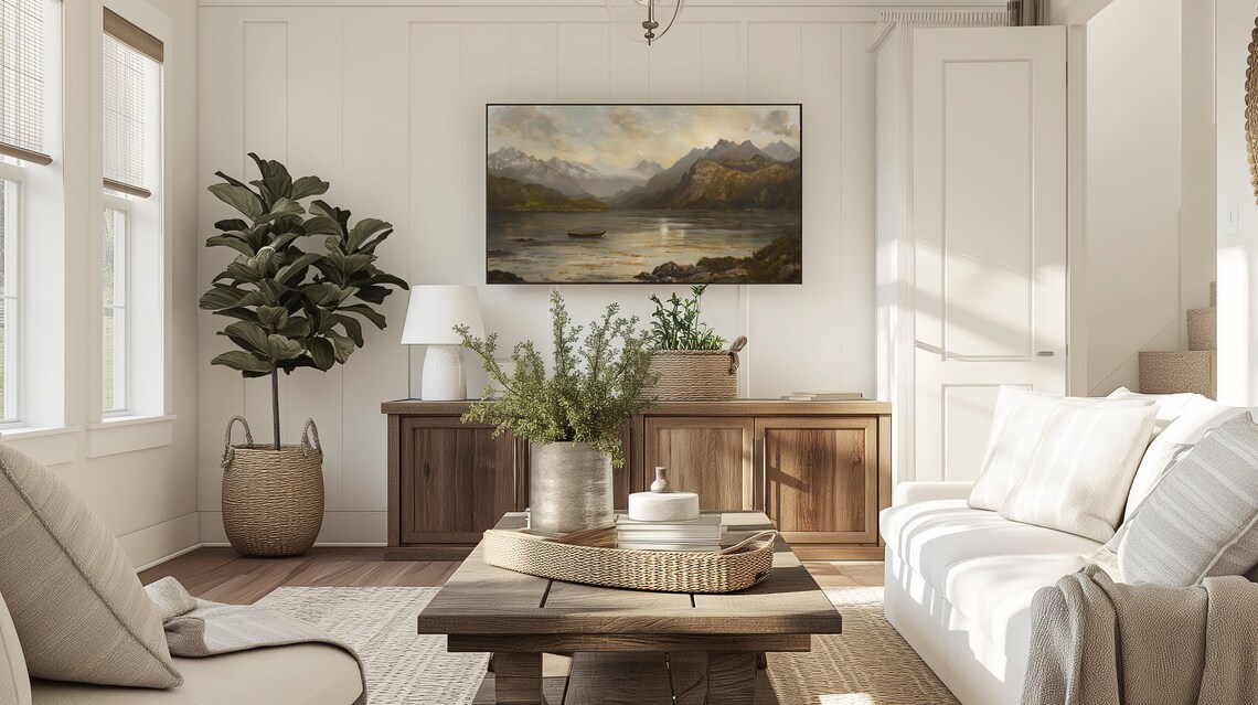 Norway Lake Majestic Mountains Vintage Landscape Art Print - Image 5