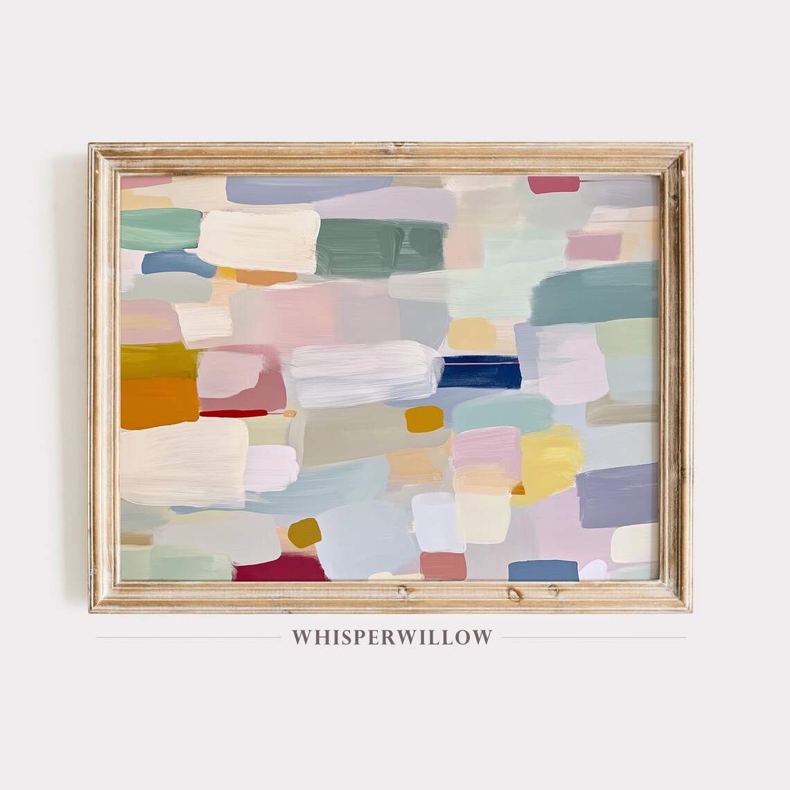 Cheerful Colorful Pastel Brushstroke Abstract Modern Painting Poster - Image 5