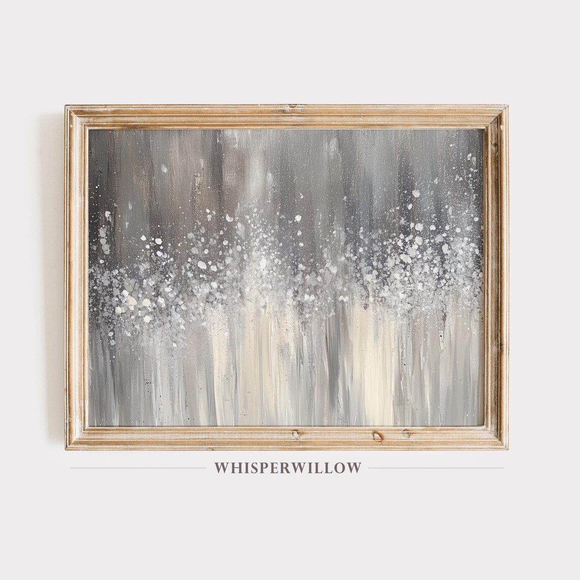 Neutral Abstract Waterfall Art Print, Minimalist Decor