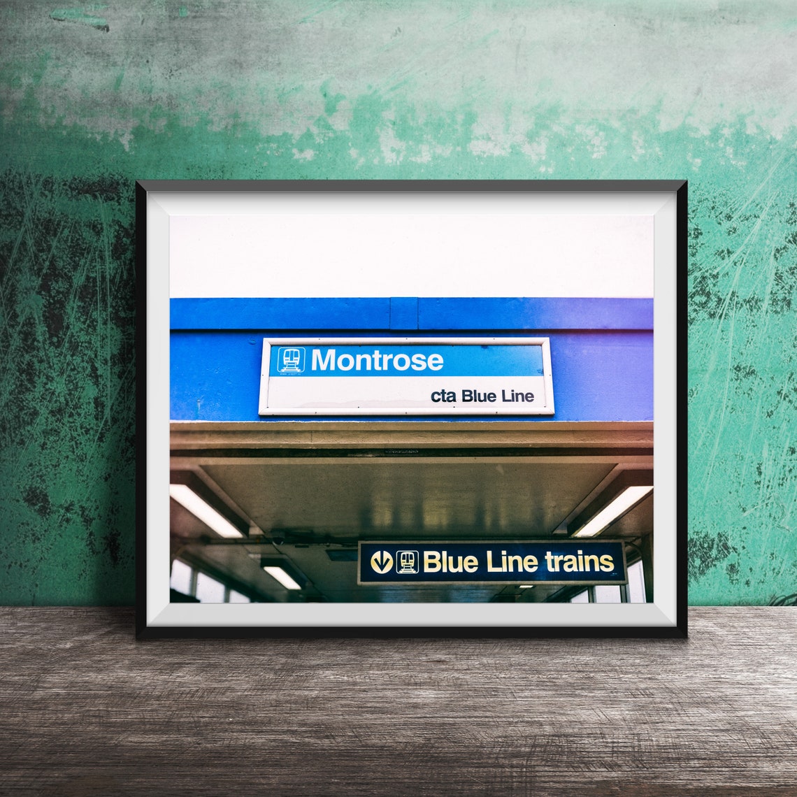 Montrose CTA Blue Line Station Sign Chicago Photo Wall Poster
