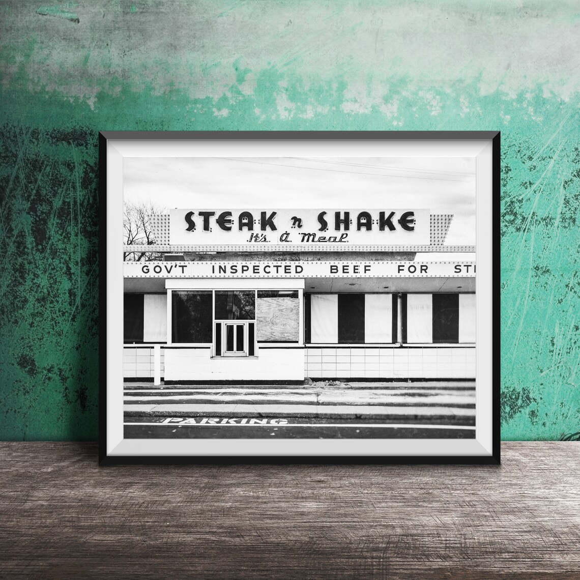 Steak n Shake Fast Food Restaurant Facade Vintage Sign Poster - Image 2