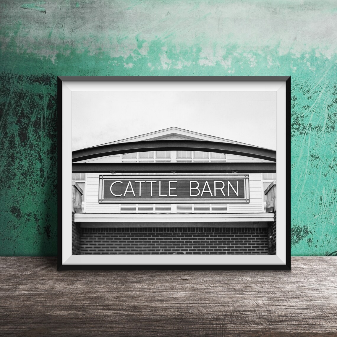 Cattle Barn Vintage Brick Building Sign Farm Photography Poster - Image 2