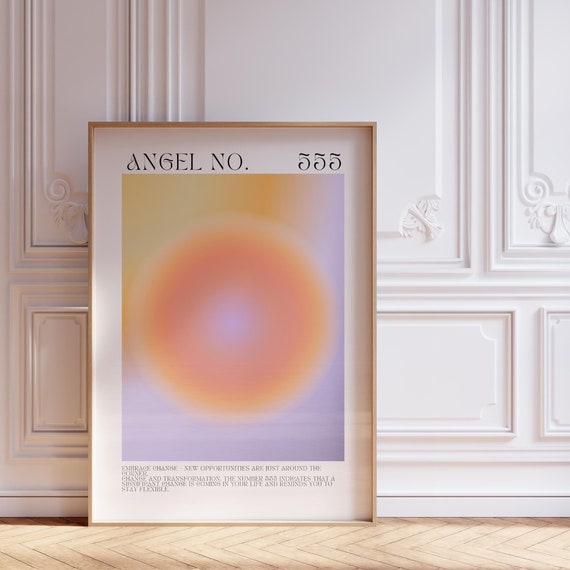 Angel Number 555 Poster Angel Numbers Print Manifest Gift Inspirational Quote Aesthetic Room Decor Astrology Gifts Teenage Girl Gifts
