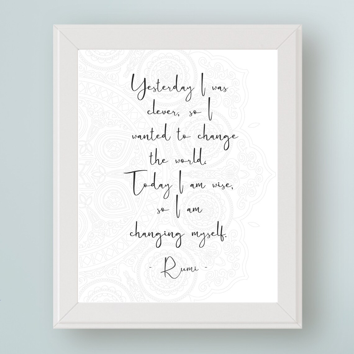 Rumi Inspirational Quote Art Print, Graduation Gift
