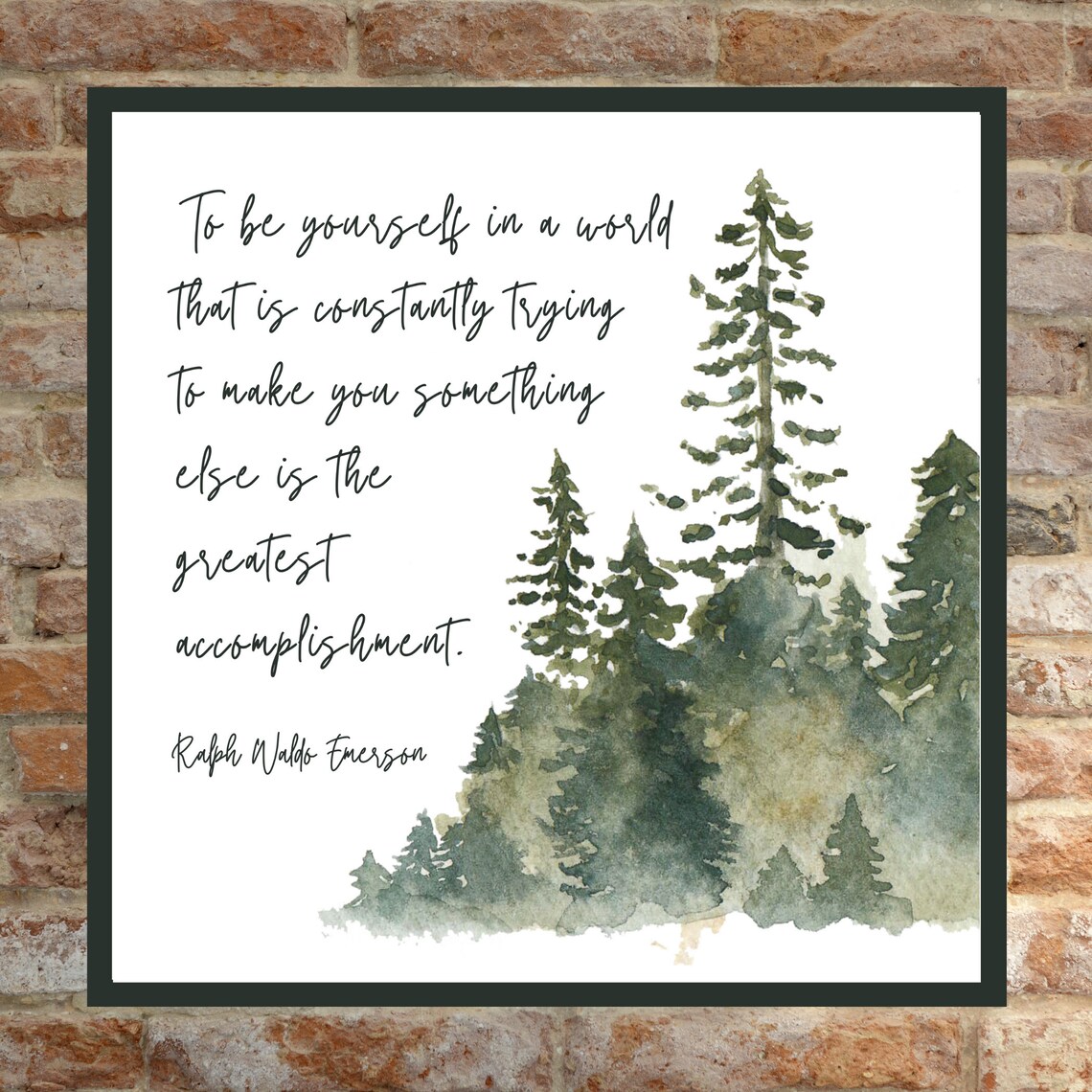Ralph Waldo Emerson Quote Art, Inspirational Print