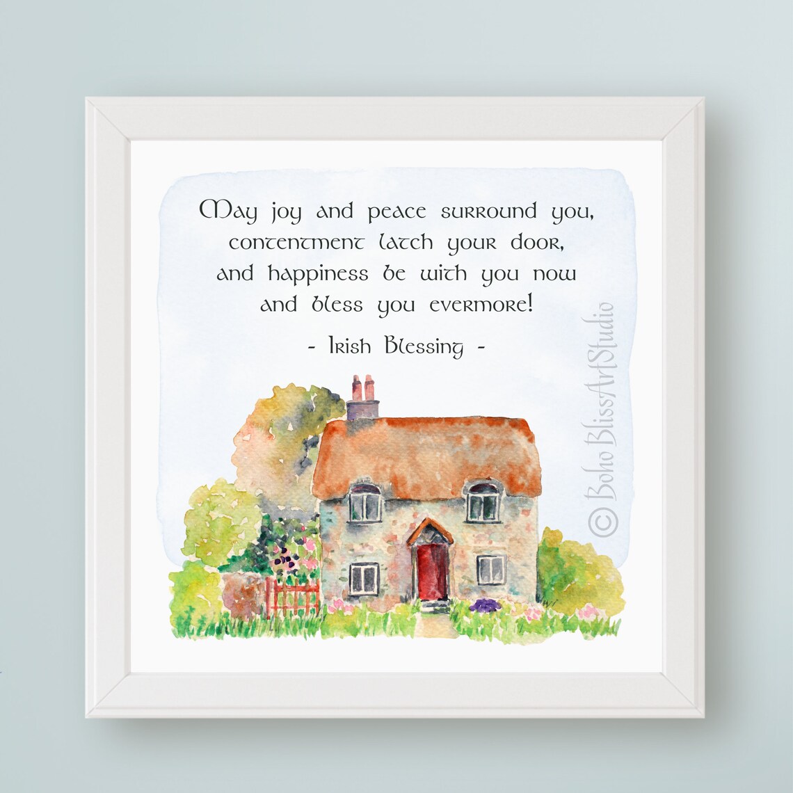 Irish Blessing Wall Art, Ireland Wedding Gift Poster