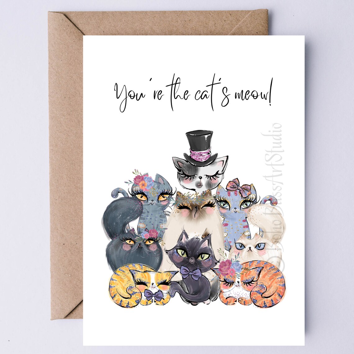 You're The Cat's Meow Cat Thank You Poster Print