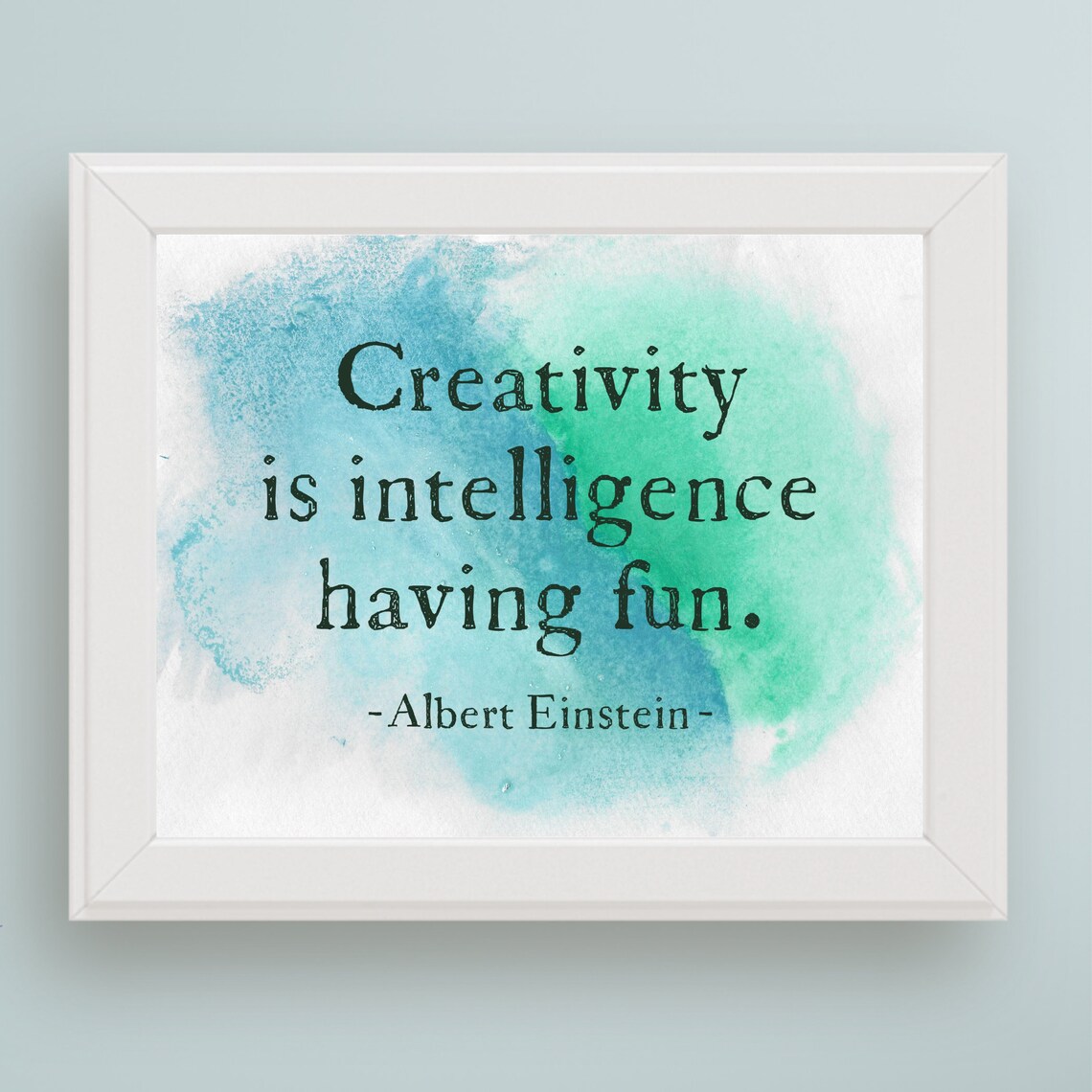 Albert Einstein Quote Wall Art, Inspirational Gift