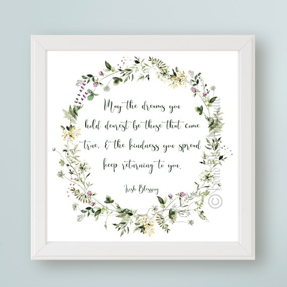 Irish Blessing, Ireland Wedding Gift Art Print