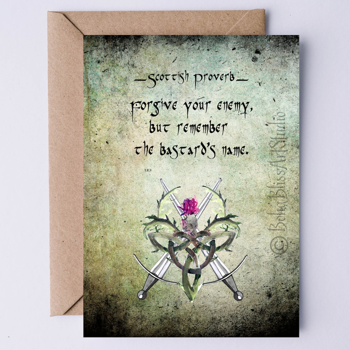 Scottish Proverb Quote Art Print, Outlander Scotland