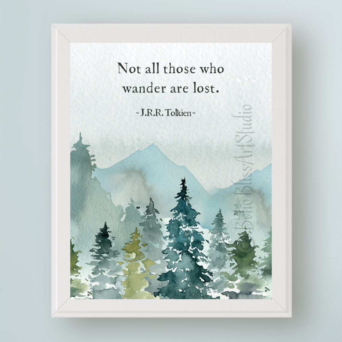 J.R.R. Tolkien Quote Art Print, Wanderlust Decor