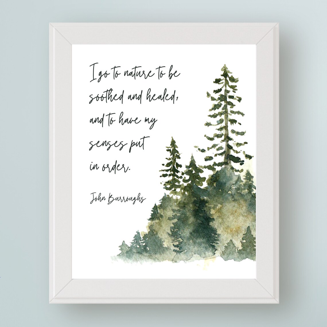 John Burroughs Nature Quote, Environmental Wall Art