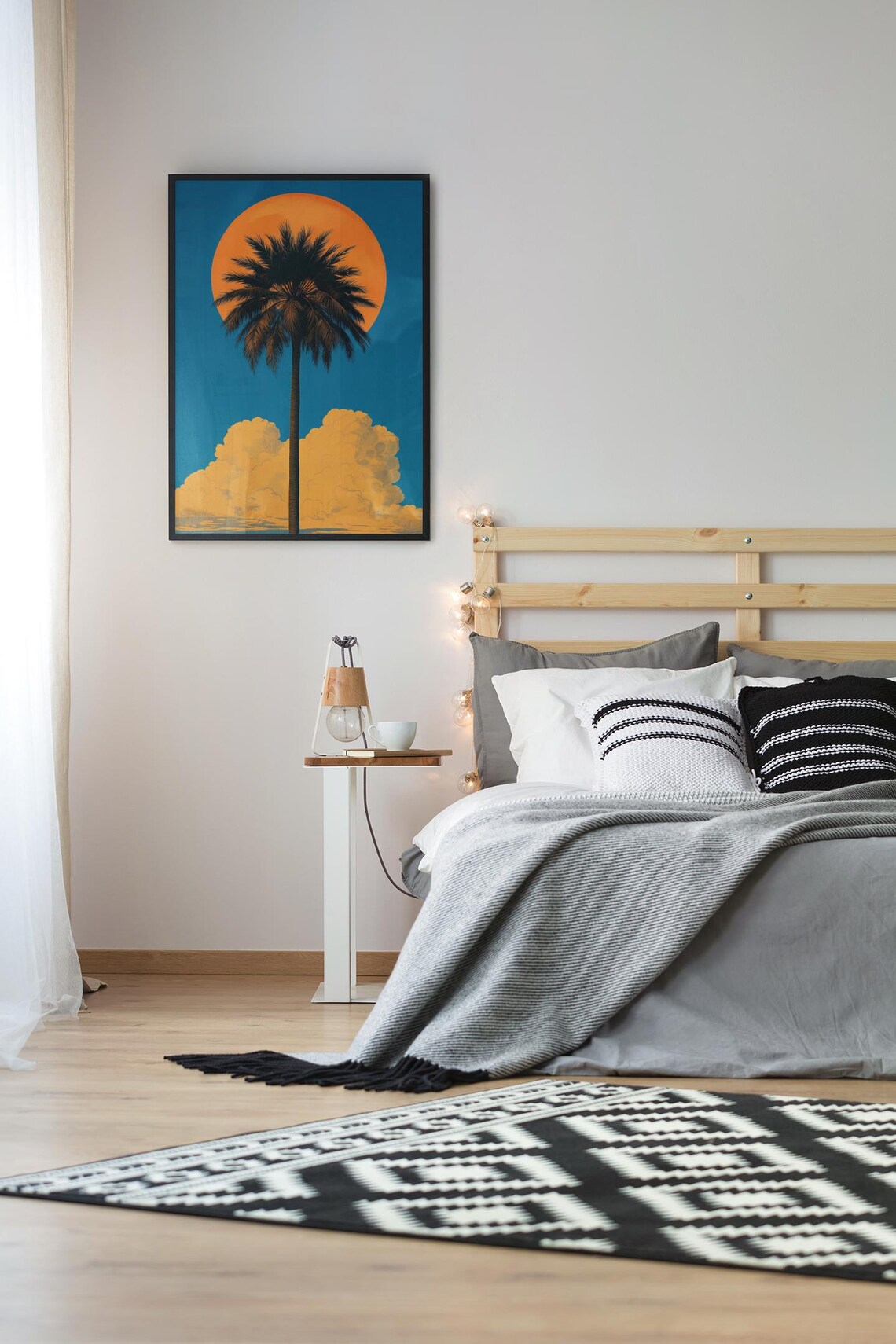 Palm Tree Sunset Poster, Tropical Beach Decor - Image 2
