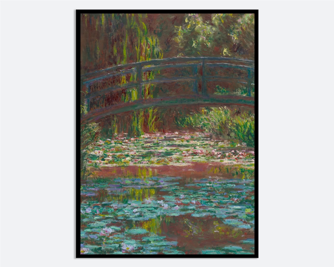Monet Water Lily Pond Vintage Poster Art Print