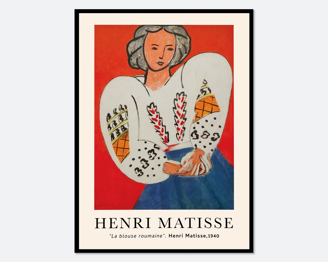 Henri Matisse La Blouse Roumaine Vintage Poster