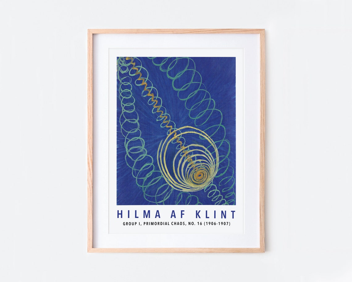 Hilma af Klint Primordial Chaos No 16 Spiral Abstract Art Poster