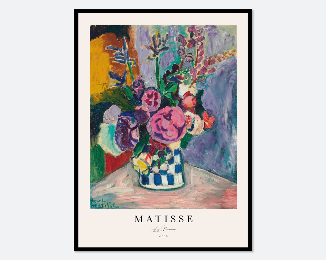 Matisse Les Pivoines 1907 Floral Art Print