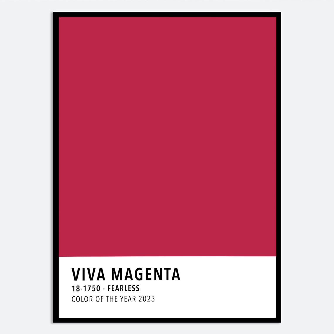 Magenta Poster Red Pink Color Card Art Print Color Palette Print Color Block Print Color Of The Year 2023 Colorful Art Print Cc33