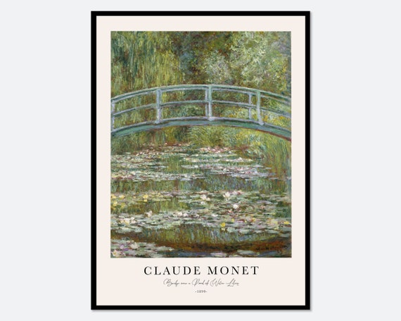 Claude Monet Bridge Over A Pond Of Water Lilies, Poster
