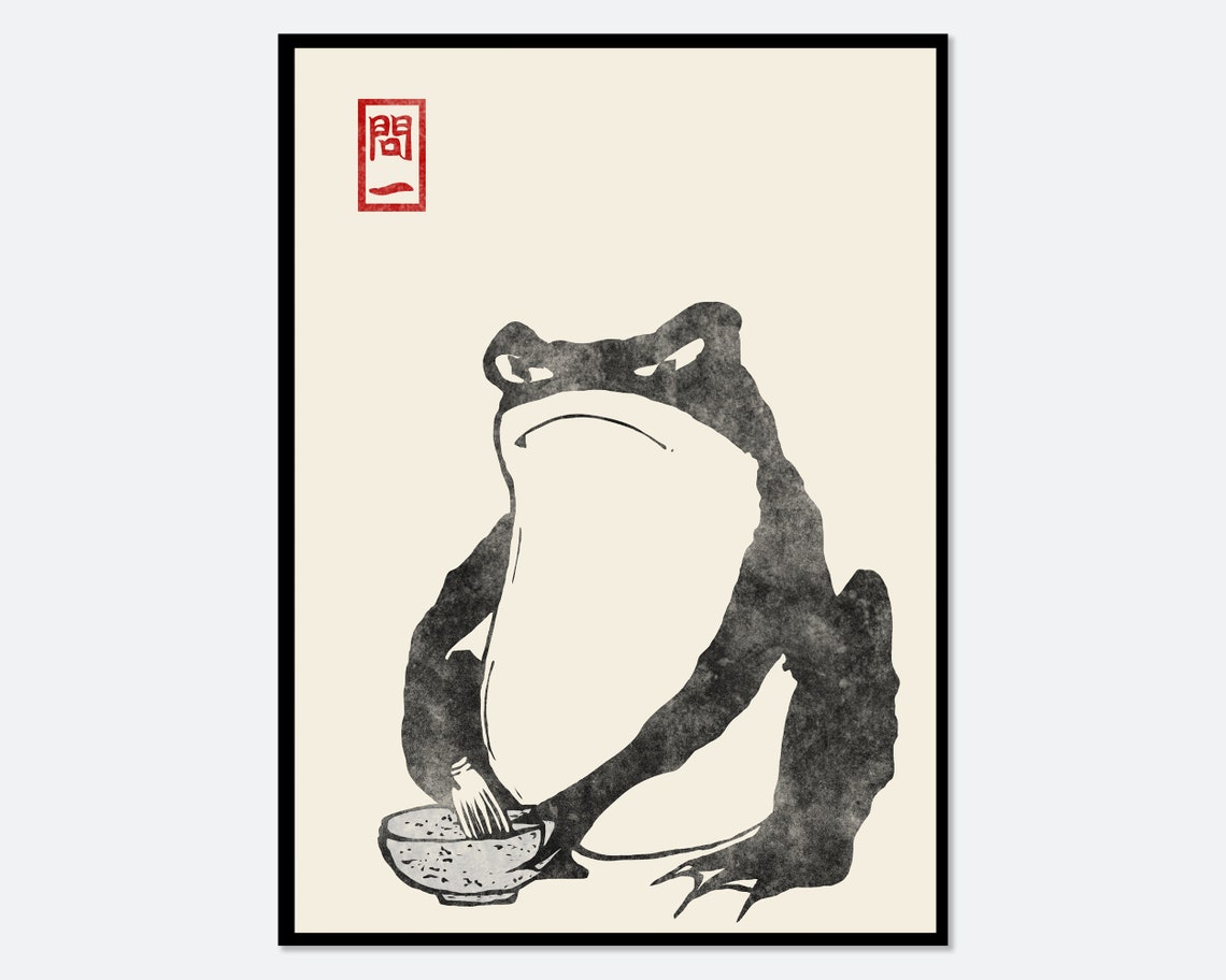 Matsumoto Hoji Frog Woodblock Art Print