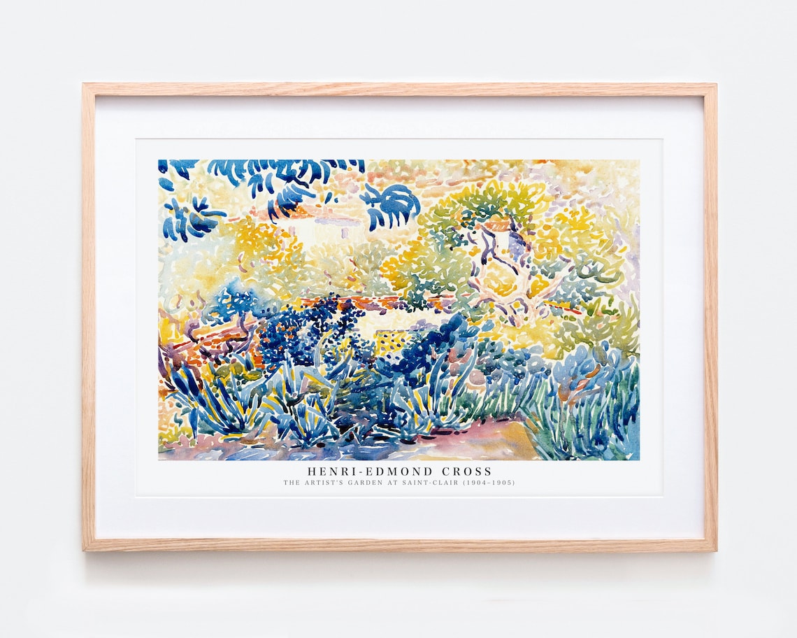 The Artists Garden at Saint-Clair Vintage Art Print