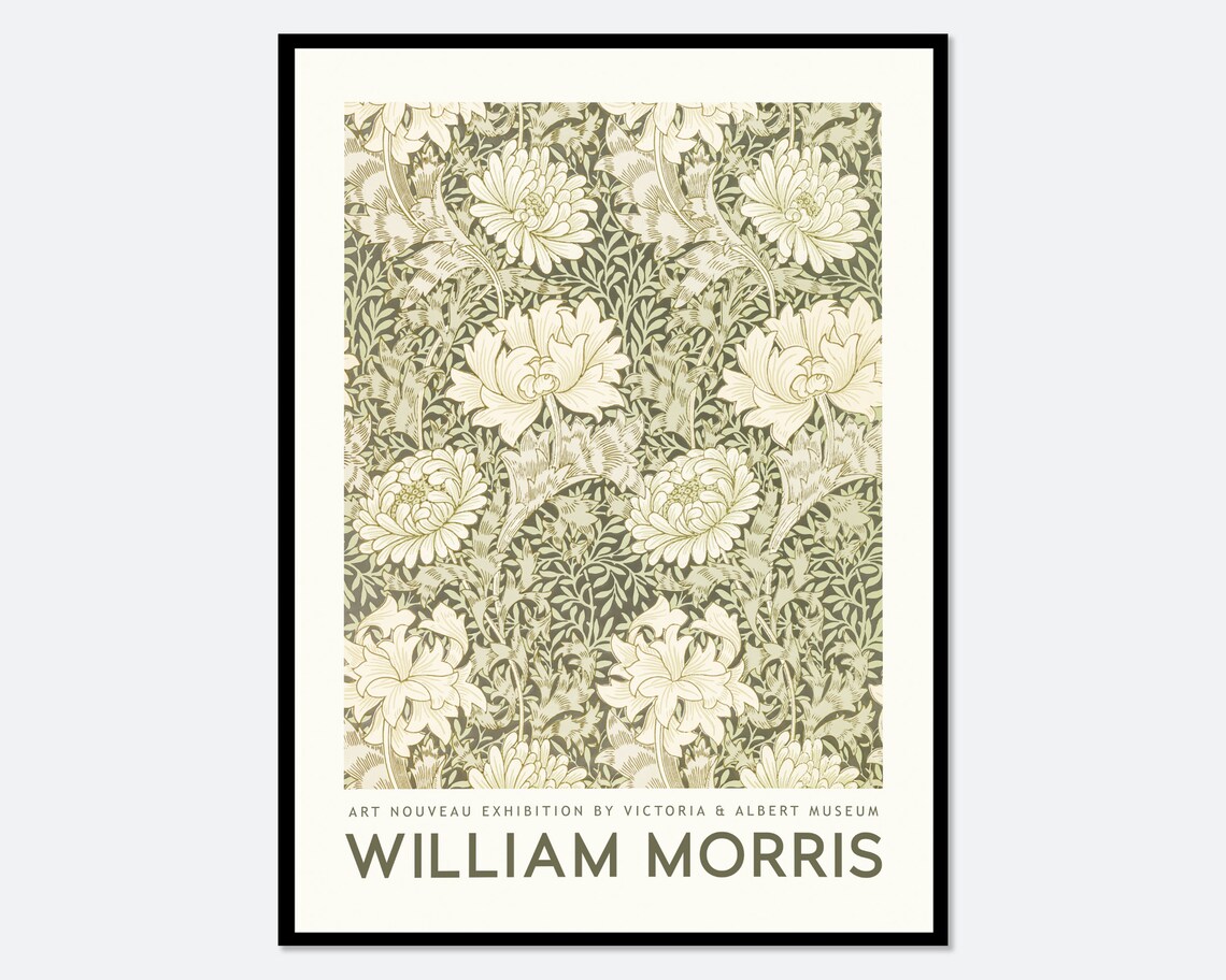 William Morris Chrysanthemum 1877 Vintage Art Print