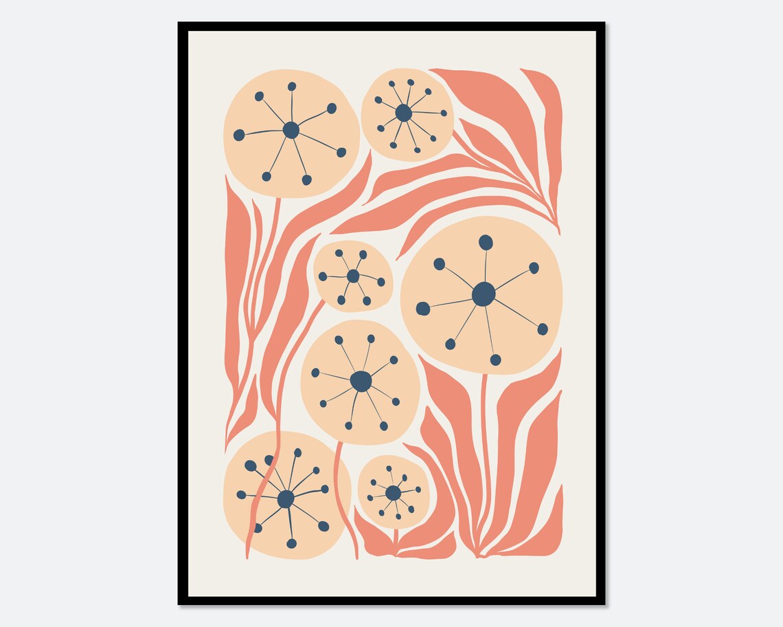 Flower Market Matisse-Style Floral Art Print