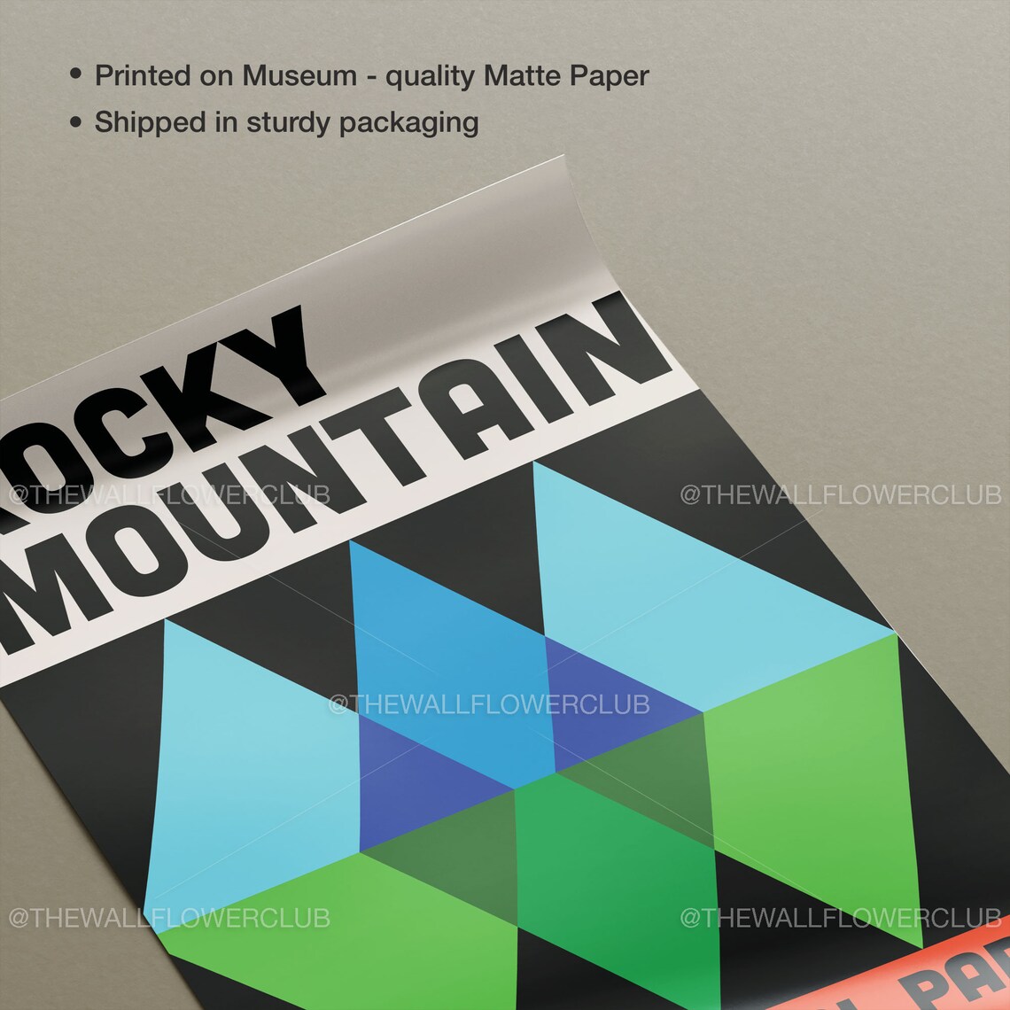 Rocky Mountain National Park Colorado 1915 Geometric Diamond Poster Art - Image 3