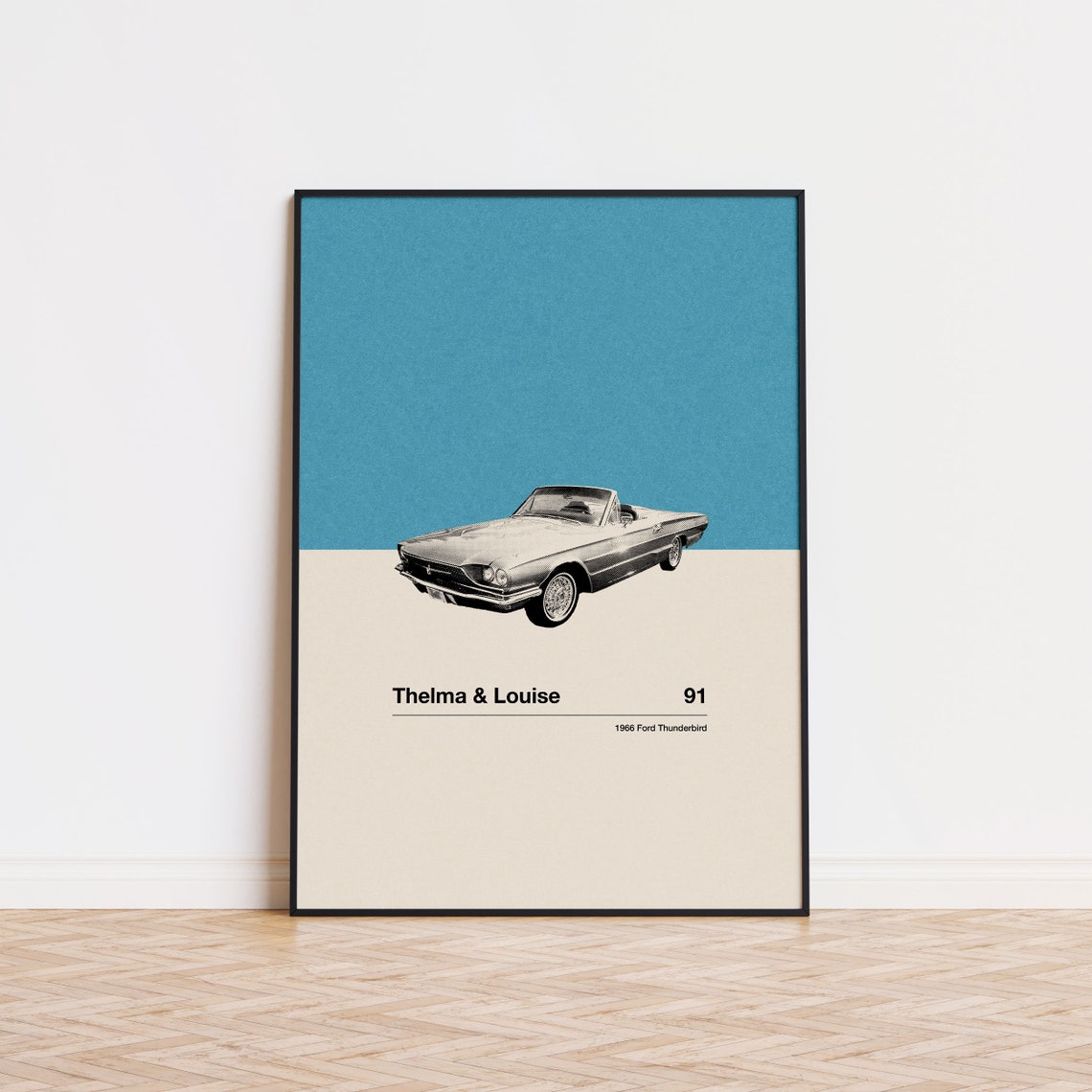 Thelma Louise Inspire Poster Car In Movie Poster Mid Century Modern Poster Minimalist Poster Retro Art Print Classic Movie