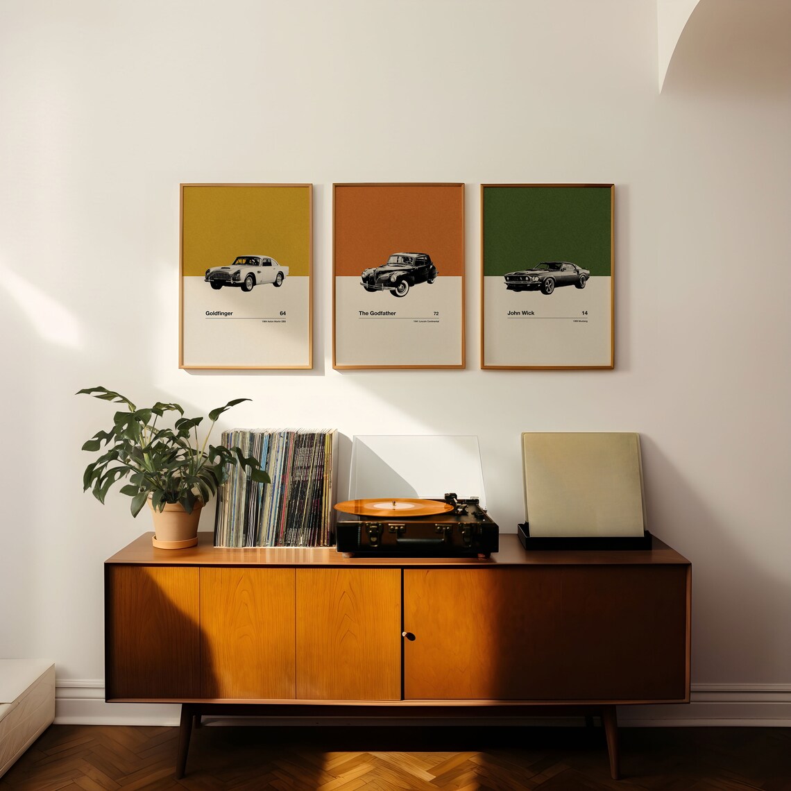 Goldfinger 1964 Aston Martin DB5 Classic Bond Car Movie Poster - Image 4
