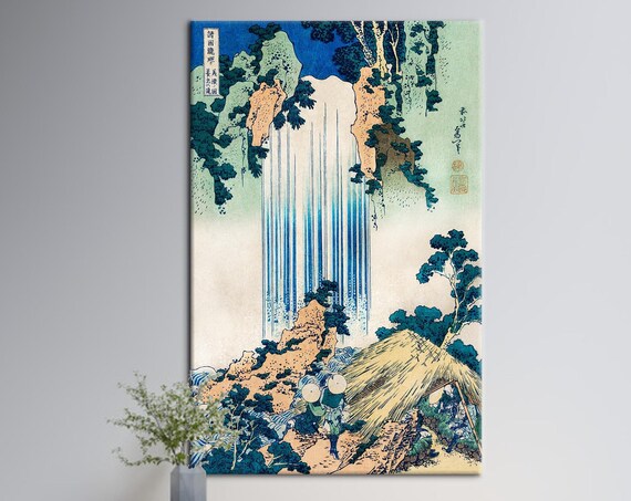 Hokusai Yoro Landscape Waterfall Art Print
