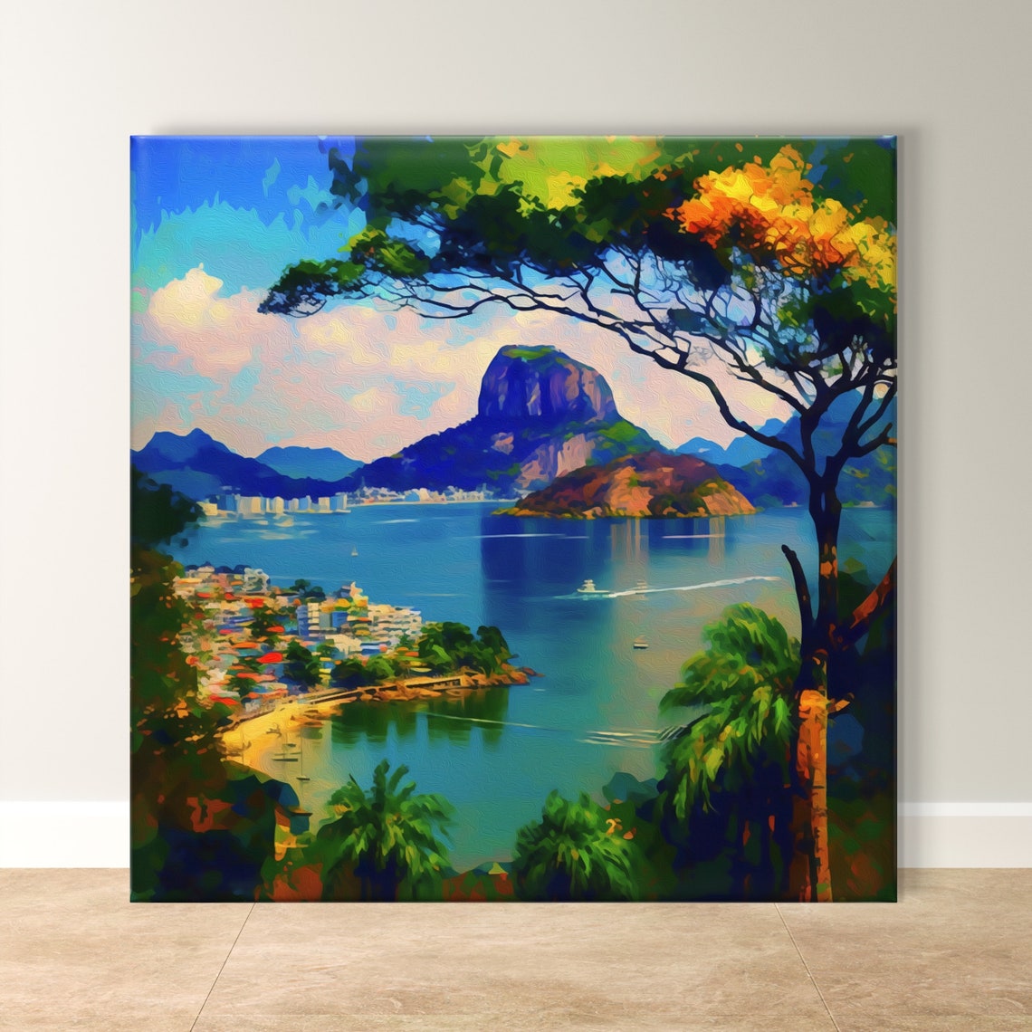 Rio de Janeiro Sugarloaf Mountain and Guanabara Bay Coastal Poster