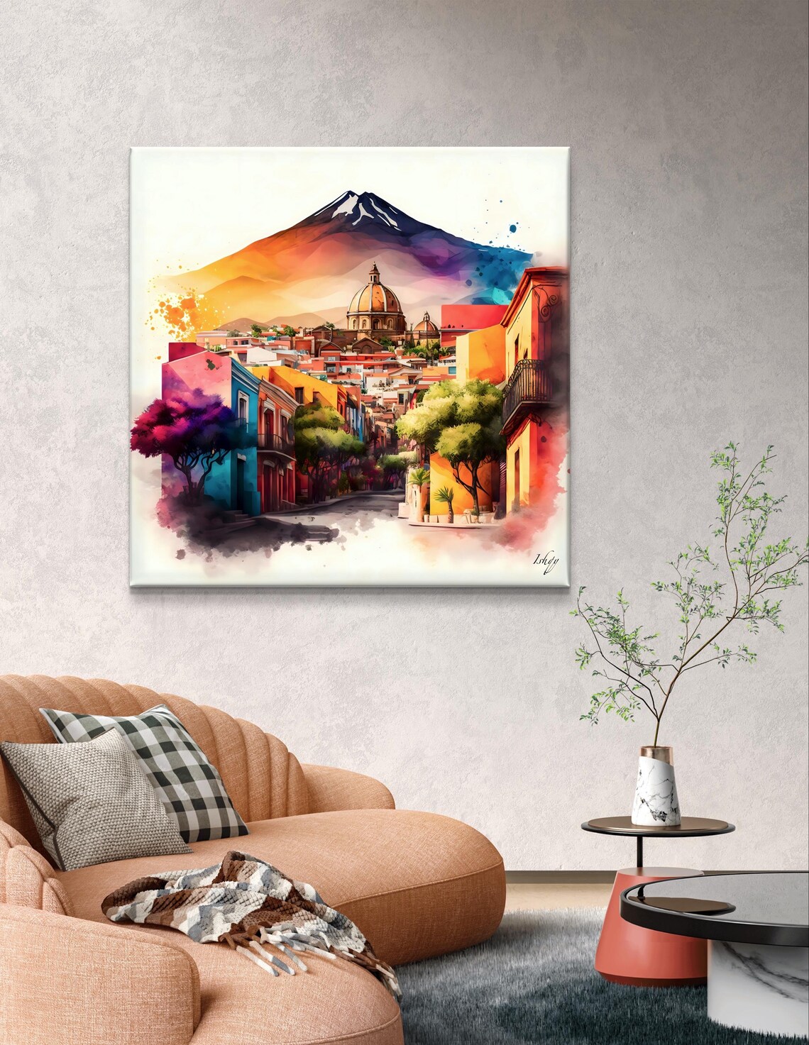 Bernal, Queretaro Mexican Travel Poster Art Print - Image 5