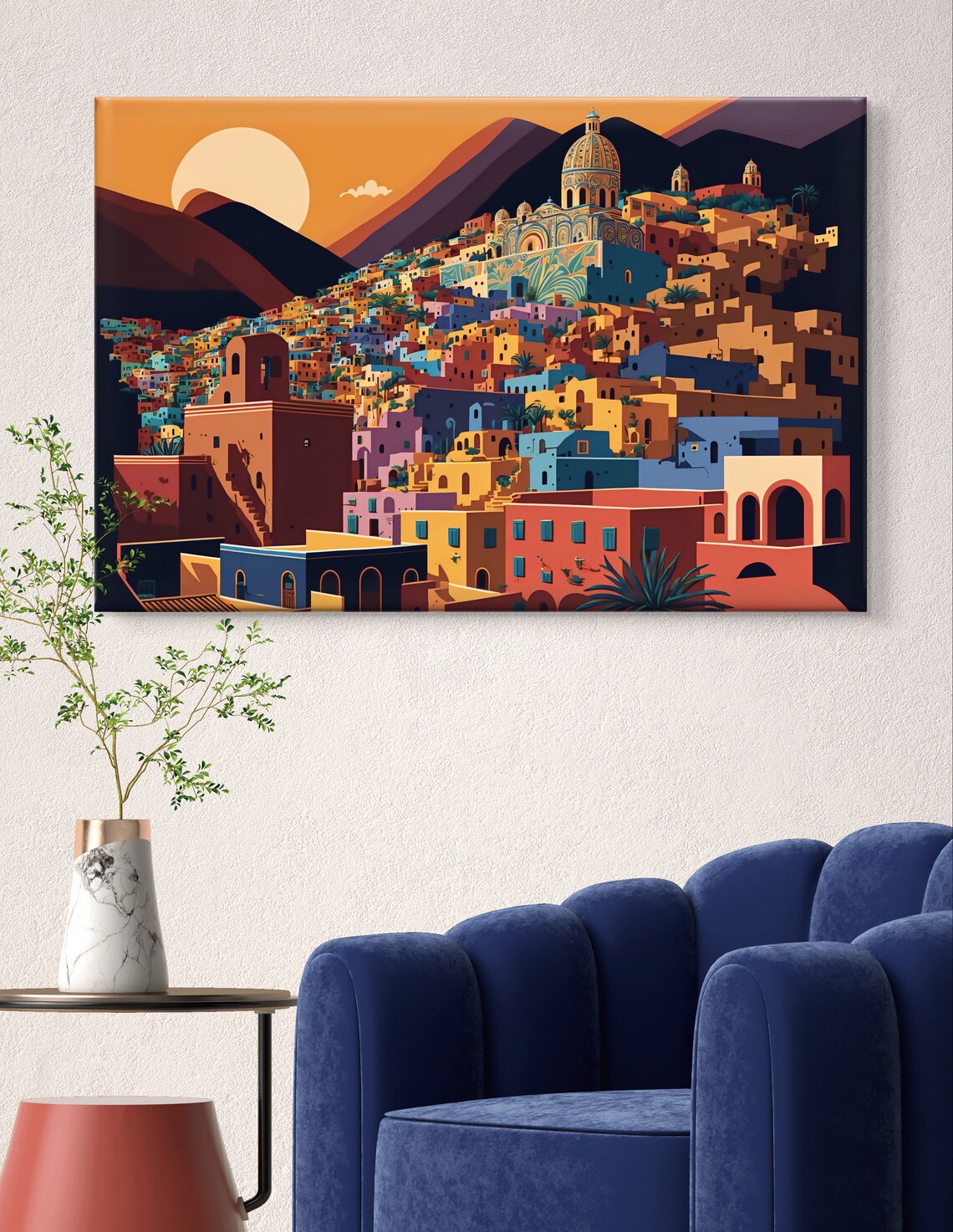 Sunset Over Guanajuato Colorful Hillside Cityscape Mexico Poster - Image 5