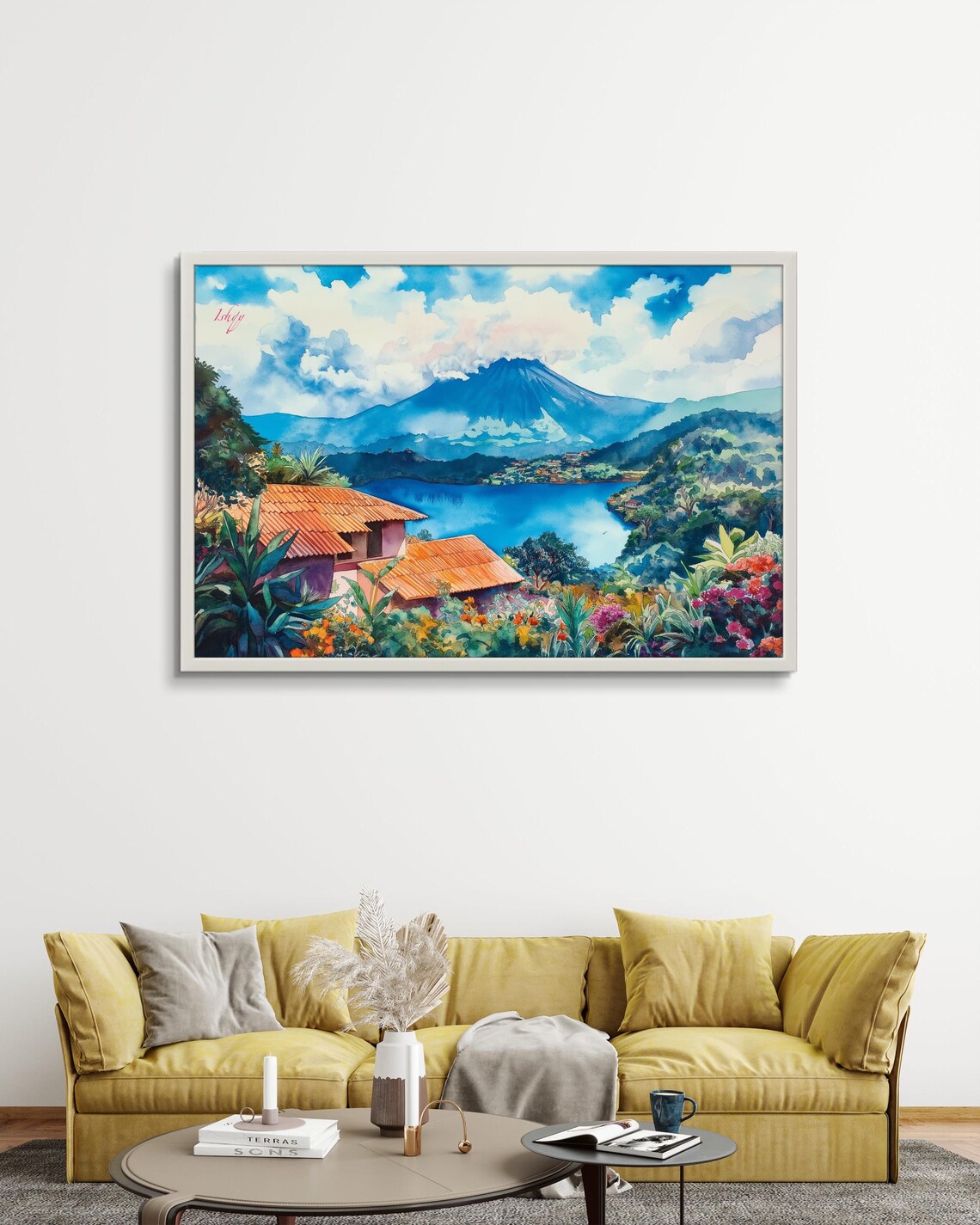 Coatepeque Lake, El Salvador Tropical Travel Poster - Image 4