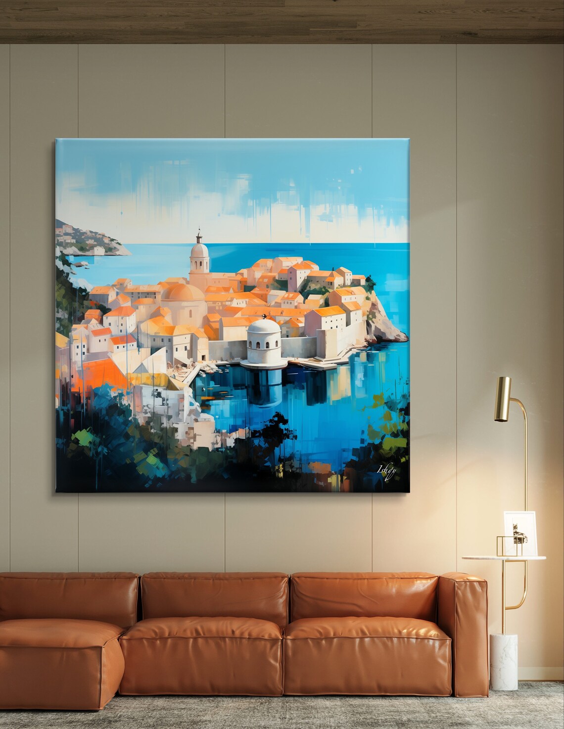 Dubrovnik Croatia Old Town Harbor and Orange Rooftops Coastal Poster - Image 6