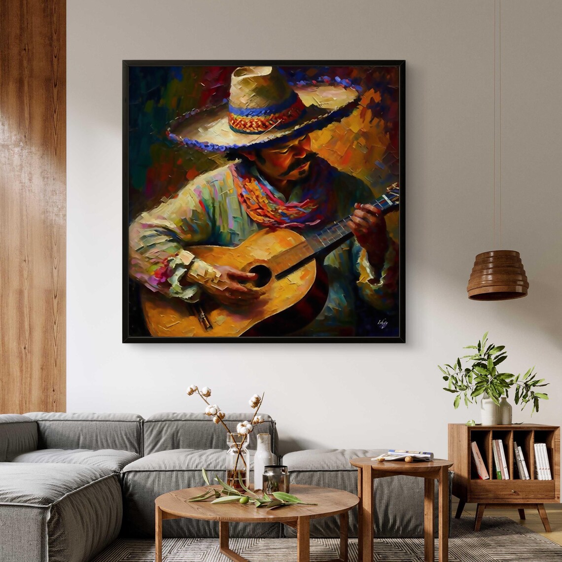 Mexican Guitarist Mariachi Music Decor Art Print - Image 2