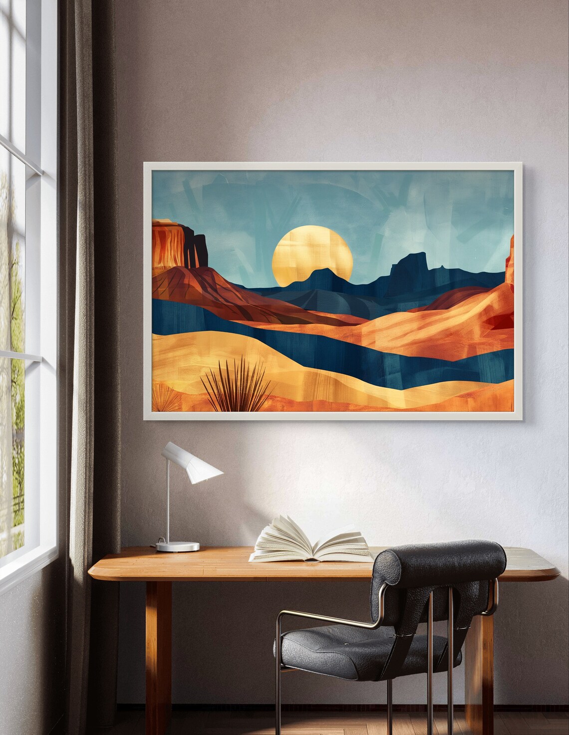 Desert Sunset Southwest Landscape, Boho Art Print - Image 3