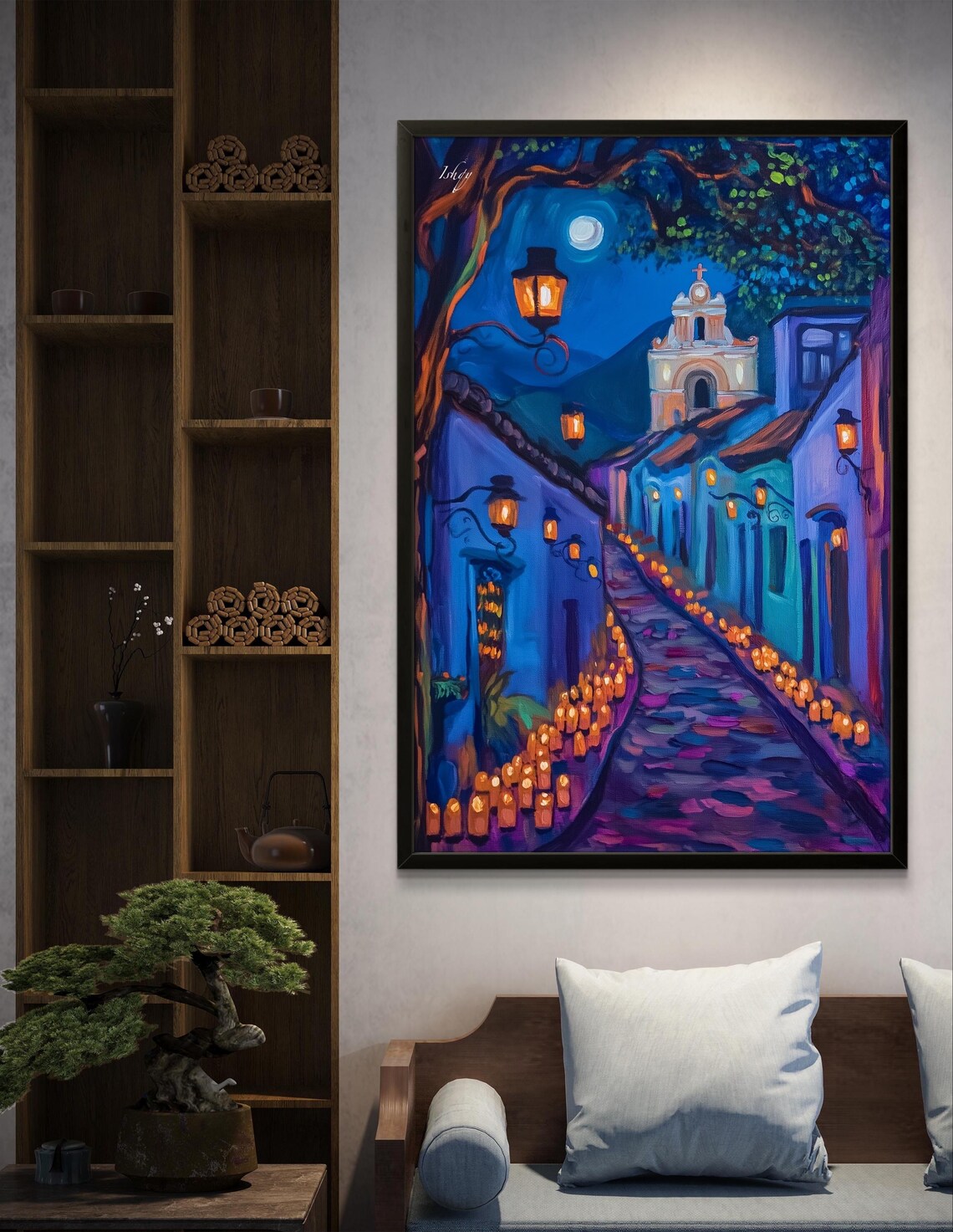 Day of the Dead Night Oaxaca Candlelit Street Festival Poster - Image 2