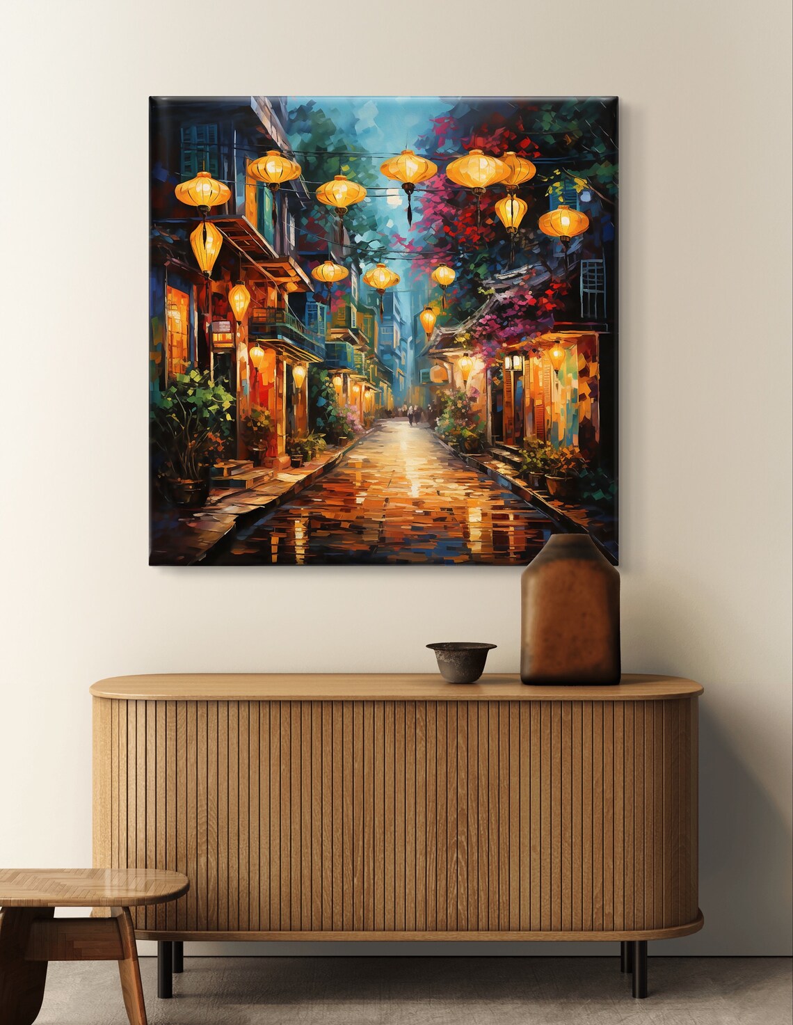 Hoi An Vietnam Lantern Street Scene Travel Poster - Image 6