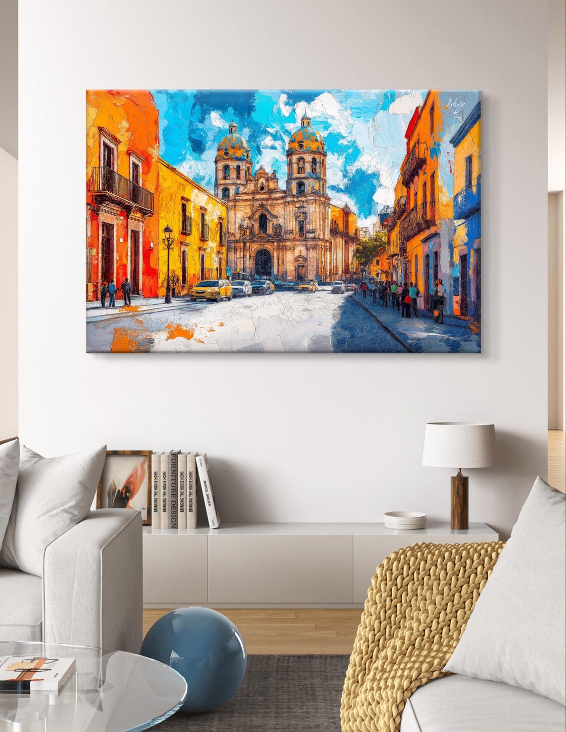 Puebla Wall Art Mexican Pueblo Art Mexico Decor Vibrant Mexican Town Print Cultural Wall Art Travel Art Print Colorful Living Room Art - Image 7