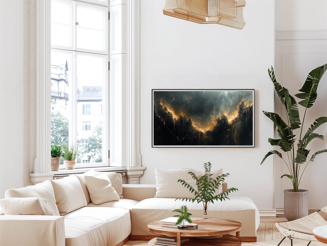 Dark Industrial Abstract Frame Tv Art 4k Frame Tv Art Industrial Tv Art Dark Neutral Tv Art Tv276 - Image 2