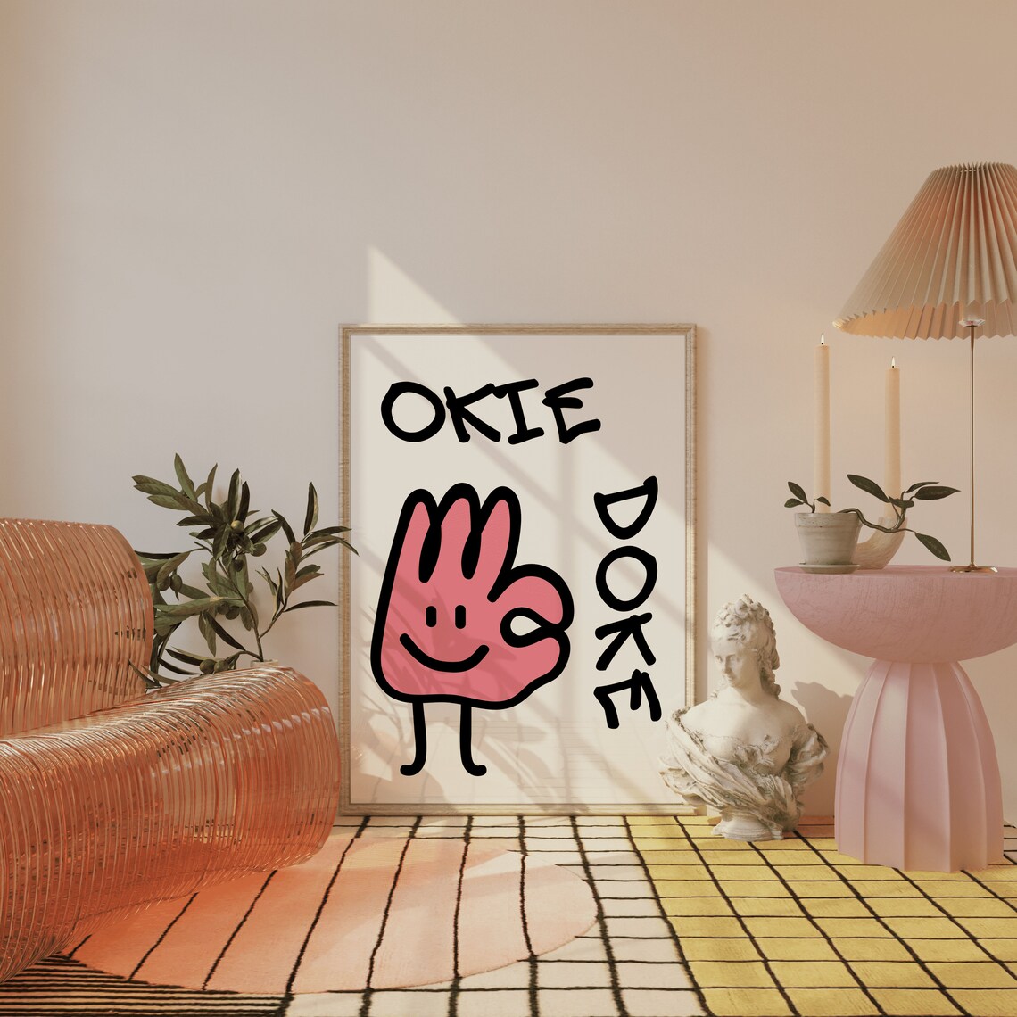 Okie Doke Mid Century Typography Art Print - Image 2