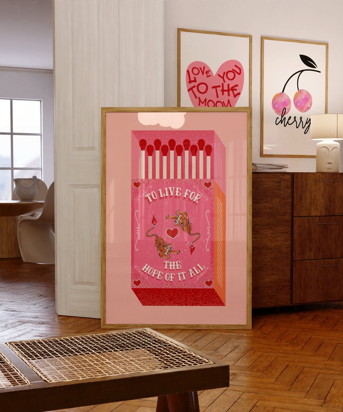 Taylor Swift August Lyric Pink Tiger Matchbox Love Quote Poster - Image 5