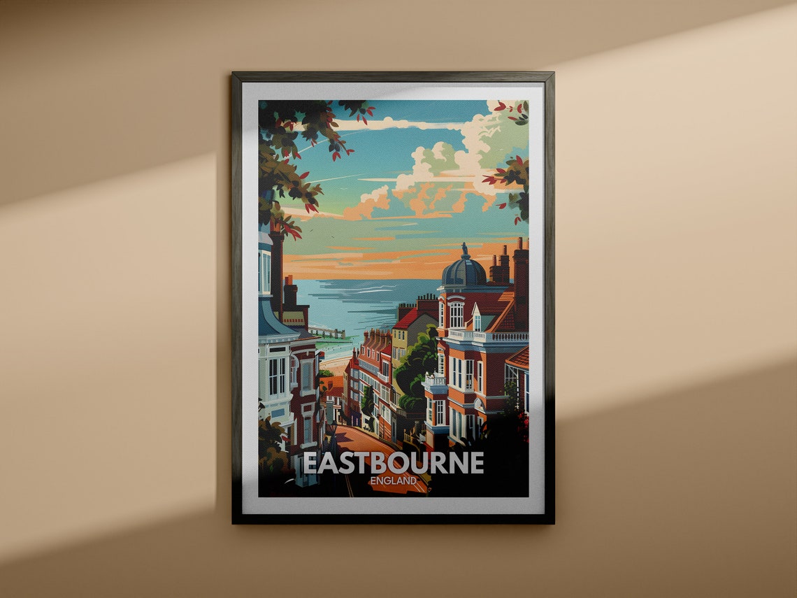 Eastbourne England Grand Sunset Seafront Terraces Coastal Poster - Image 4
