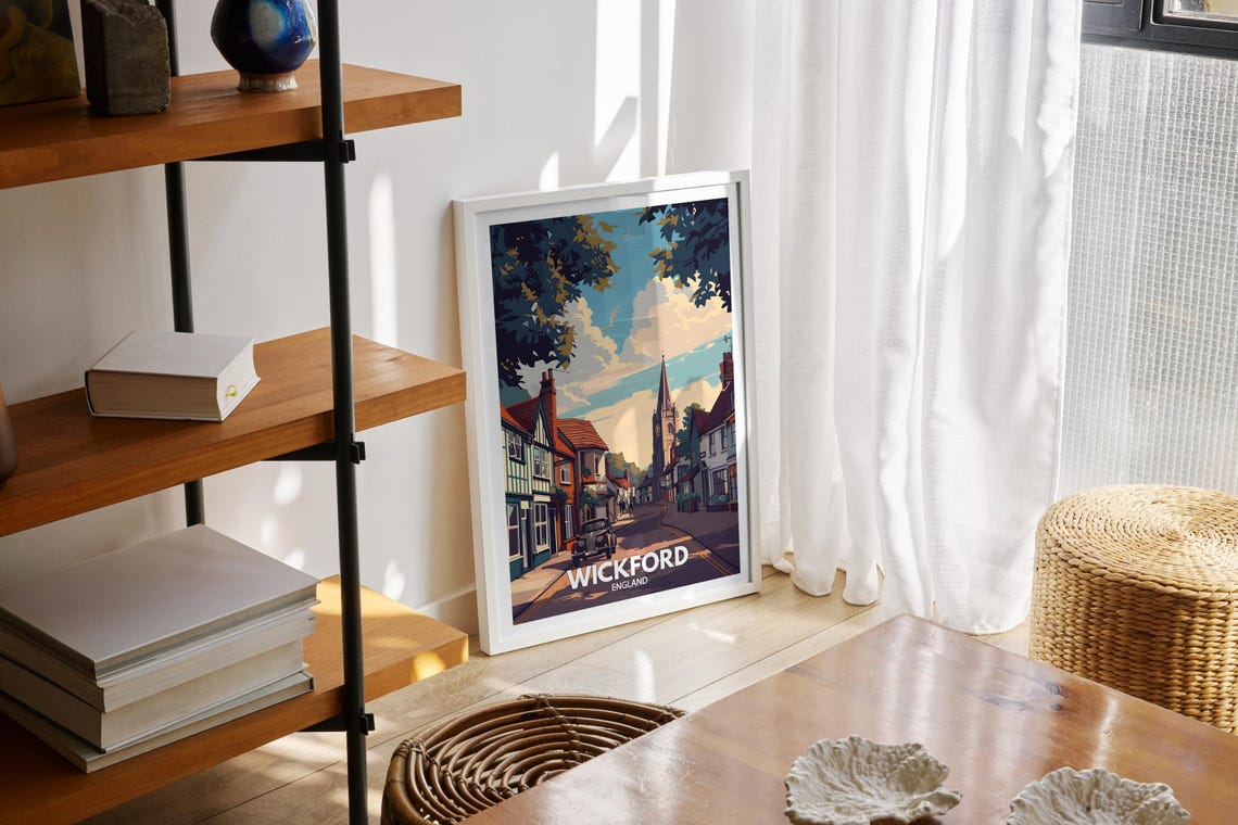 Wickford Print Wickford Poster Uk Wall Art England Wall Art Decor British Travel Poster United Kingdom Print England City Art - Image 2