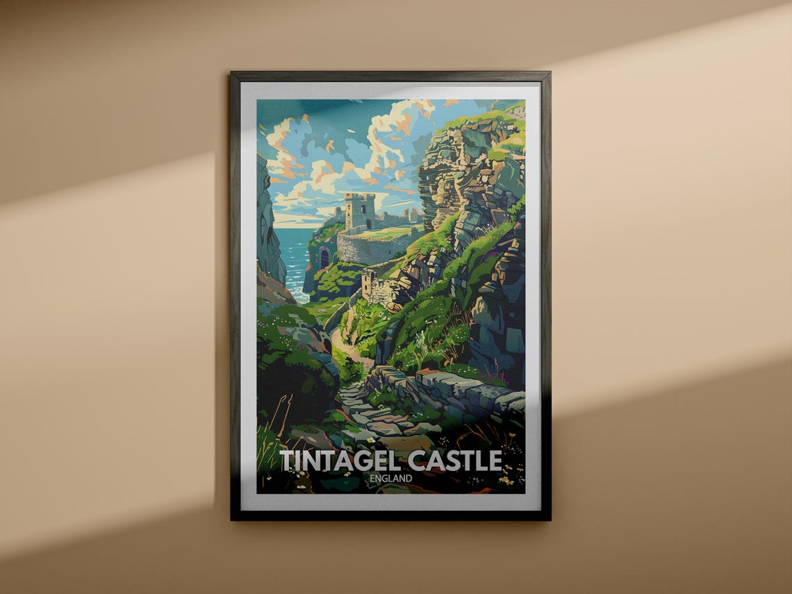 Tintagel Castle England Legendary Clifftop Ruins Ocean Poster - Image 4