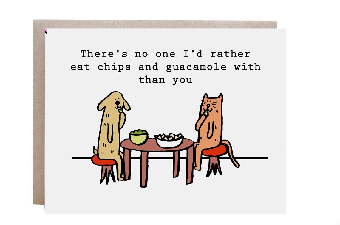 Friend Card Chips And Guacamole Card Friendship Card Guac Avocado